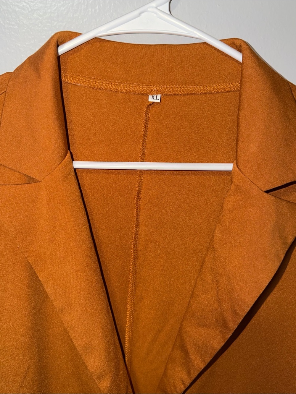 Women's Single-Button Rust Blazer Jacket - Picture 7 of 10